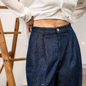 Shop Raffaello Rossi Sventy Belt Fluid Denim Wide Leg Jean - Raffaello Rossi