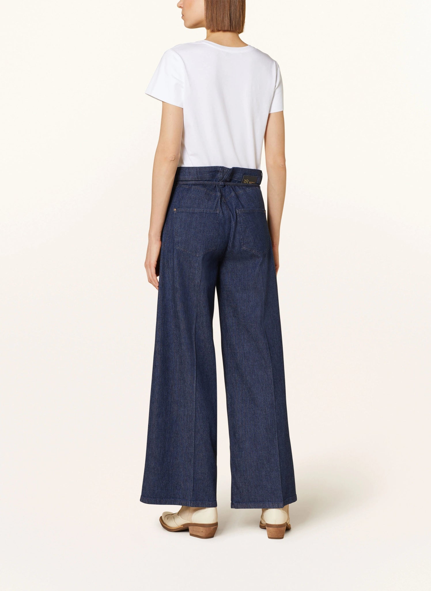 Shop Raffaello Rossi Sventy Belt Fluid Denim Wide Leg Jean - Raffaello Rossi