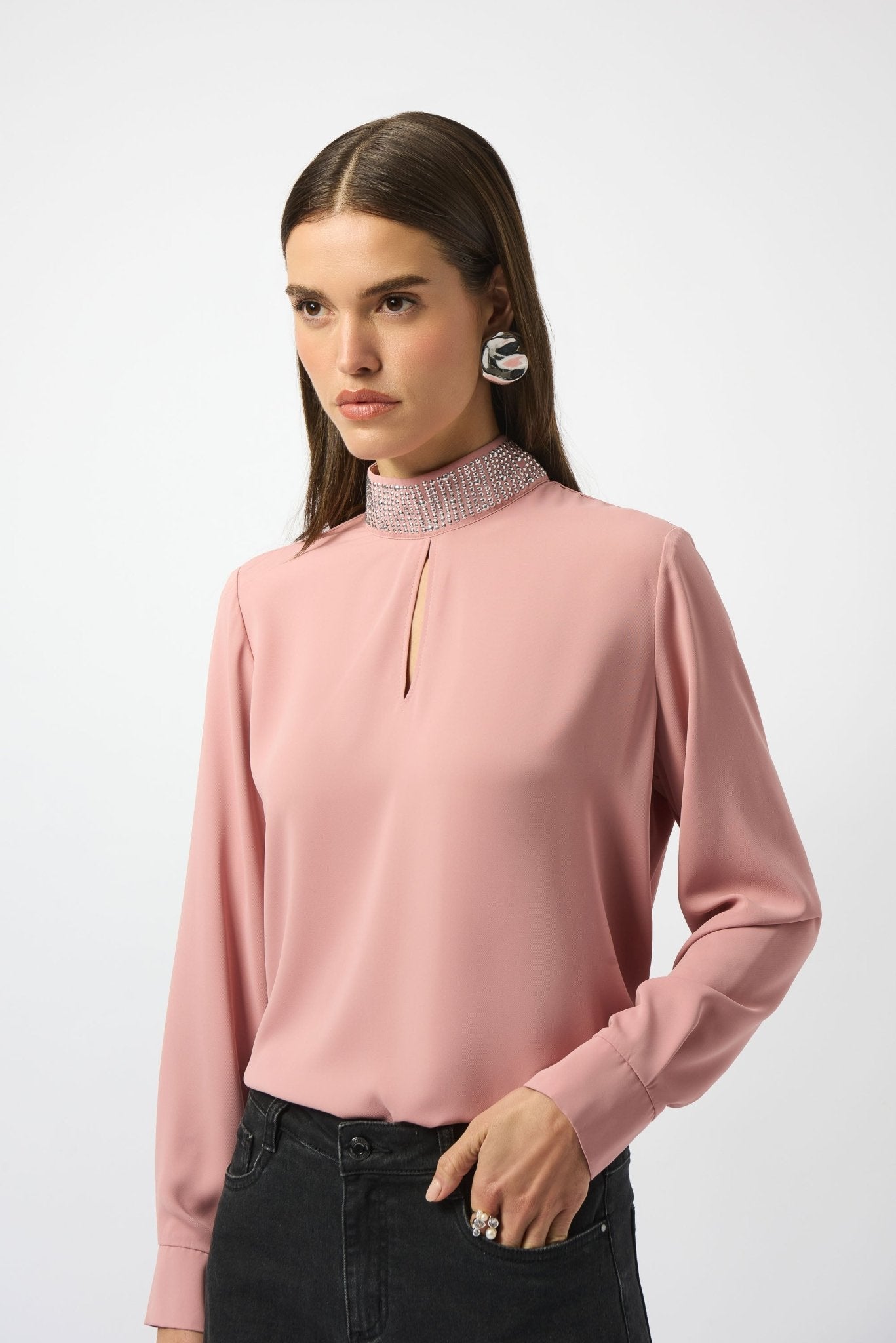 Shop Recycled Soft Twill Straight Top 253216 - Joseph Ribkoff