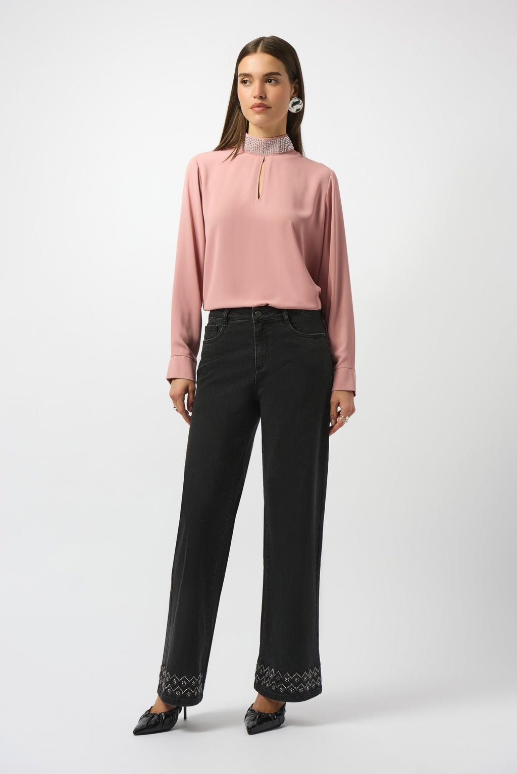 Shop Recycled Soft Twill Straight Top 253216 - Joseph Ribkoff