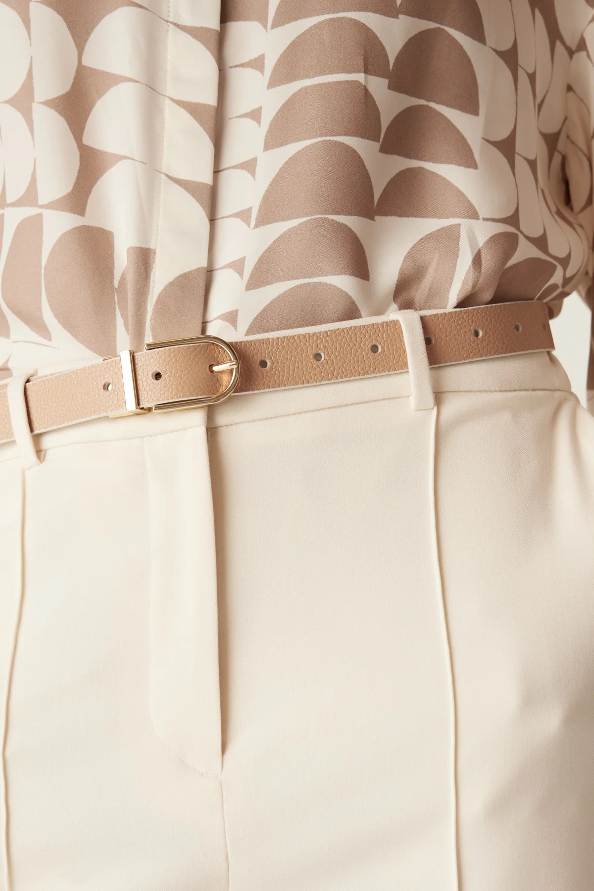 Shop Reversible leather Belt Ecru/Tan - Cable Melbourne