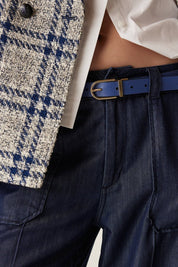 Shop Reversible Leather Belt Navy/Blue - Cable Melbourne