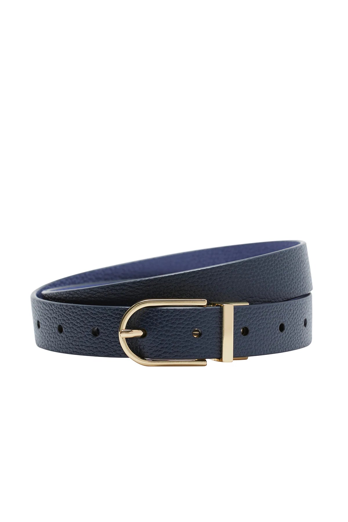 Shop Reversible Leather Belt Navy/Blue - Cable Melbourne