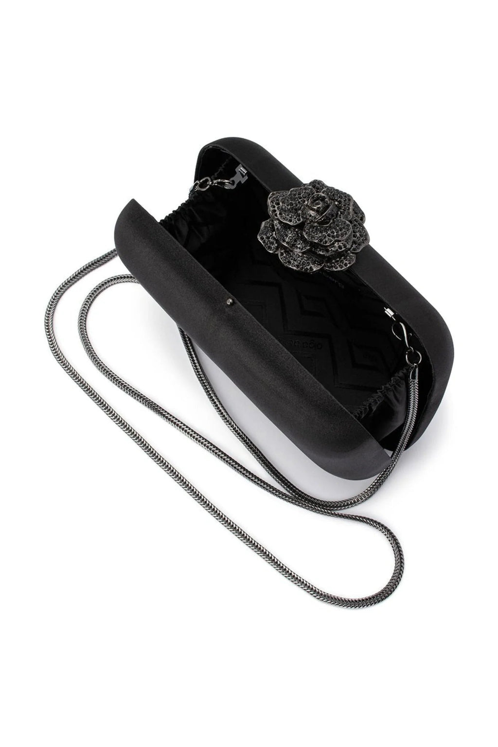 Shop Rosa Crystal Flower Lock Clutch - Olga Berg