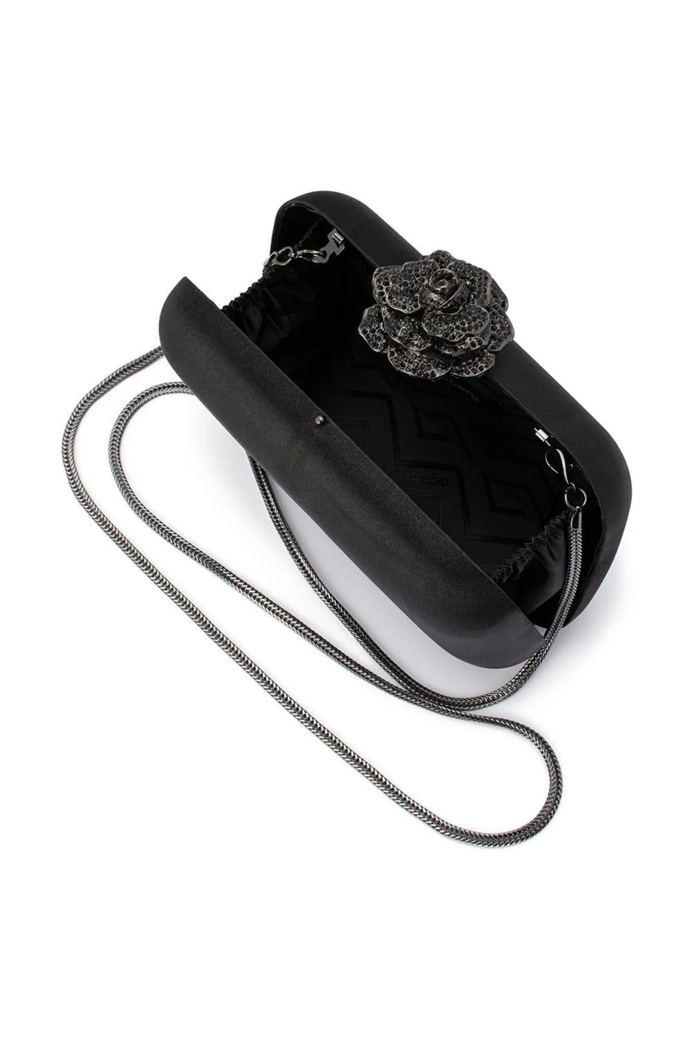 Shop Rosa Crystal Flower Lock Clutch - Olga Berg