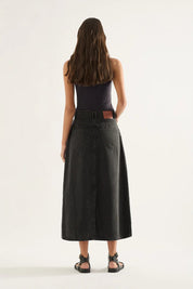 Shop Ruby Denim A-Line Maxi | Aged Black - Outland Denim