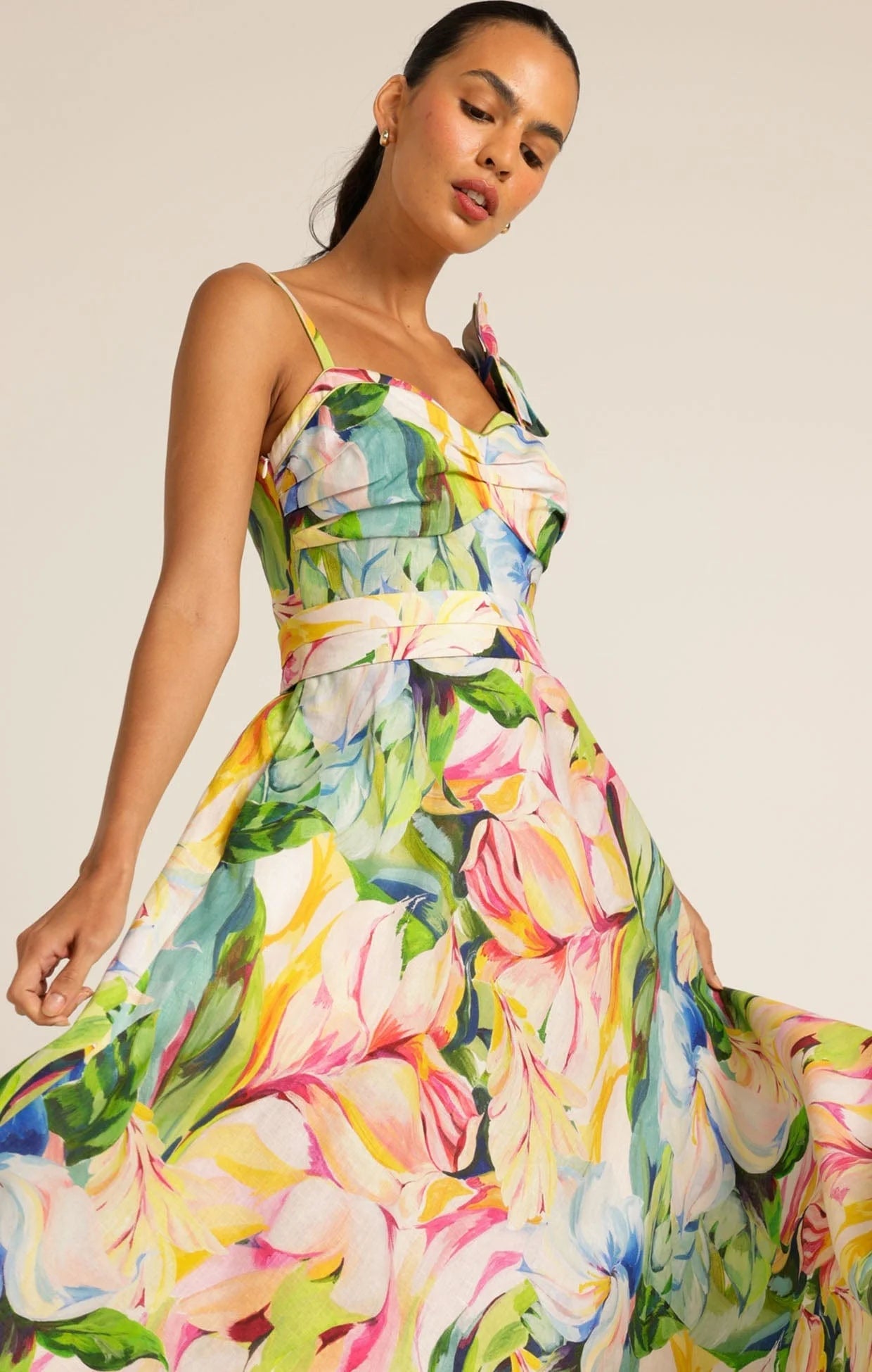Shop SACHA DRAKE Camille Maxi Dress Watercolour Floral - SACHA DRAKE