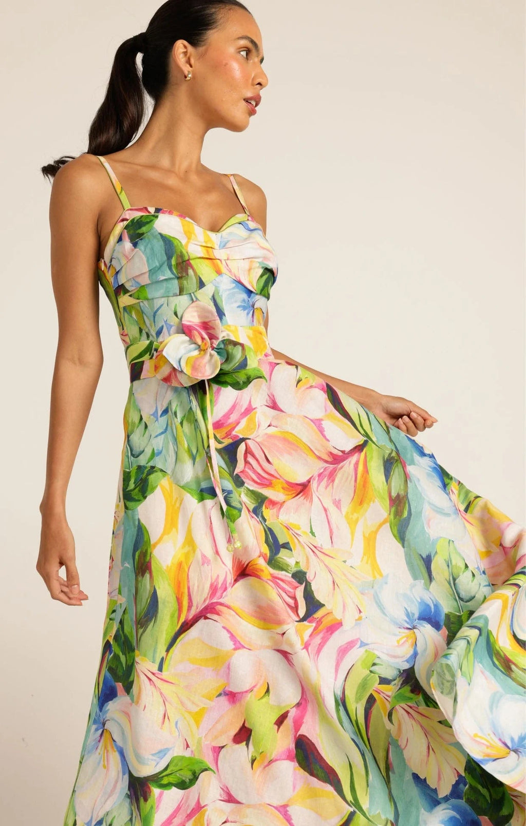 Shop SACHA DRAKE Camille Maxi Dress Watercolour Floral - SACHA DRAKE