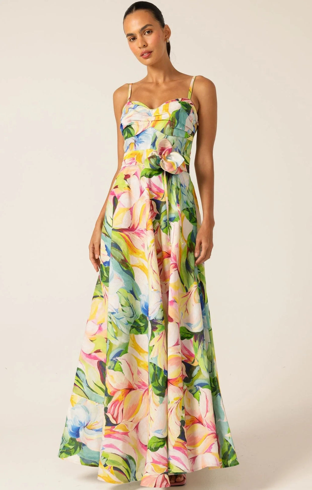 Shop SACHA DRAKE Camille Maxi Dress Watercolour Floral - SACHA DRAKE