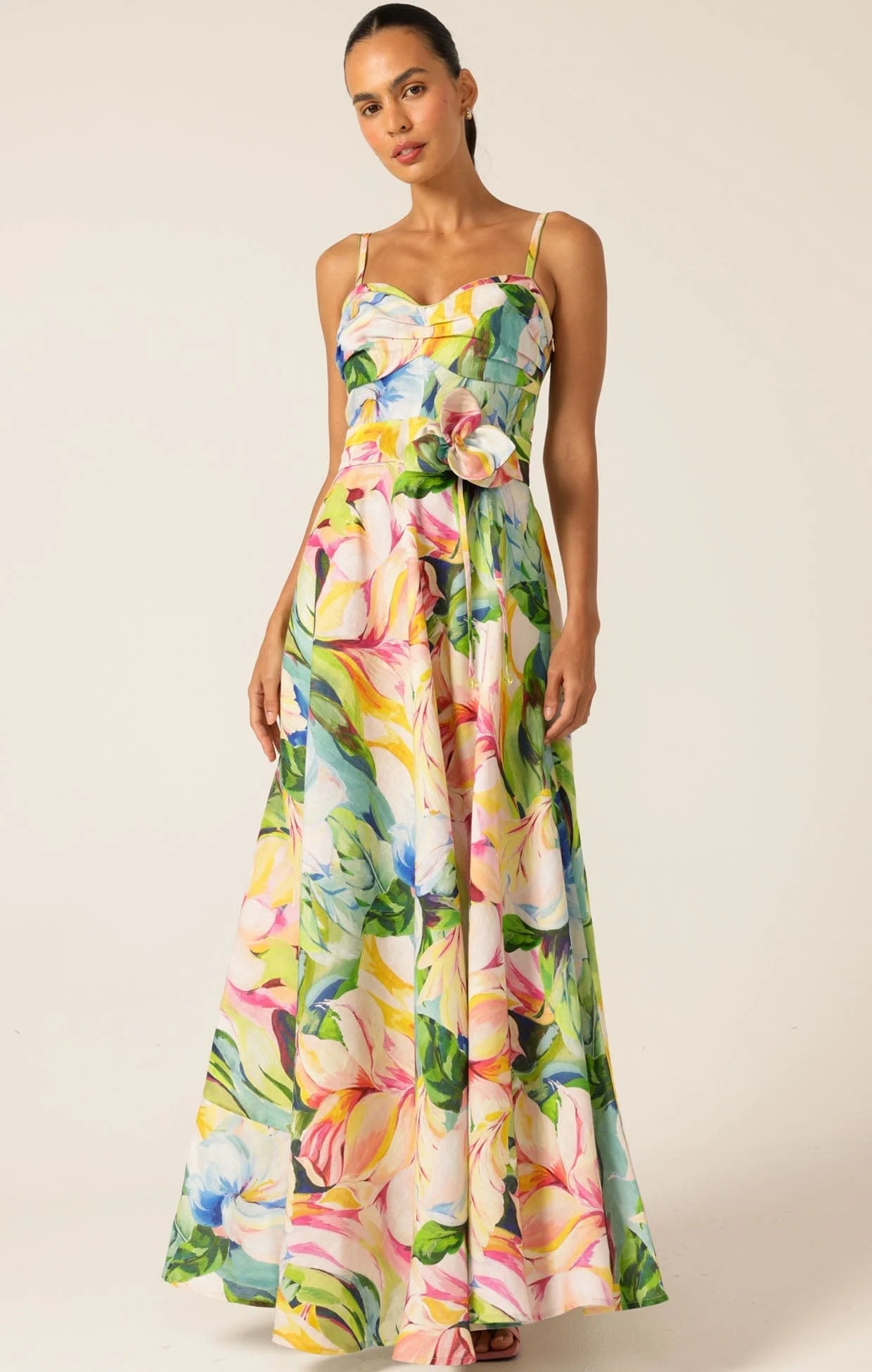 Shop SACHA DRAKE Camille Maxi Dress Watercolour Floral - SACHA DRAKE