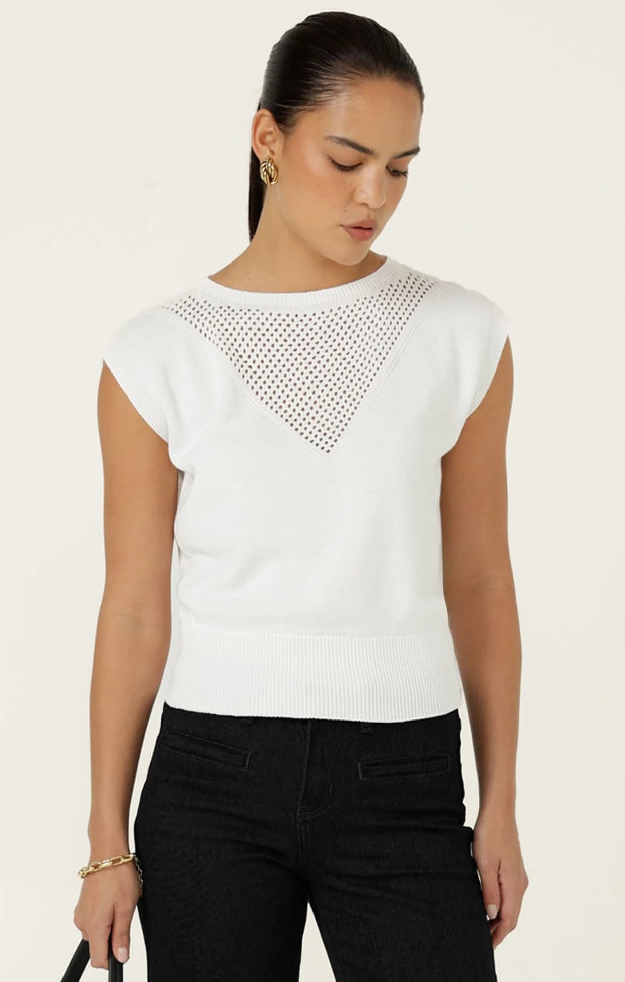 Shop Sacha Drake Chloe Knit Top White - SACHA DRAKE