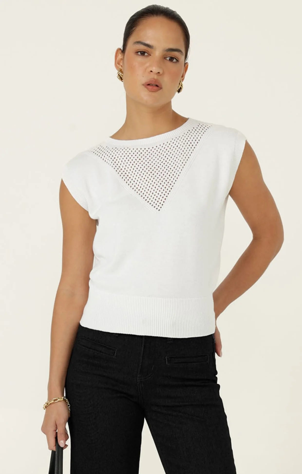 Shop Sacha Drake Chloe Knit Top White - SACHA DRAKE
