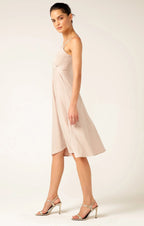 Shop SACHA DRAKE Cross Over Slip Dress, Nude - SACHA DRAKE