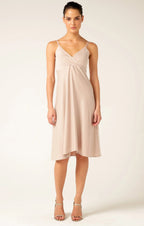 Shop SACHA DRAKE Cross Over Slip Dress, Nude - SACHA DRAKE