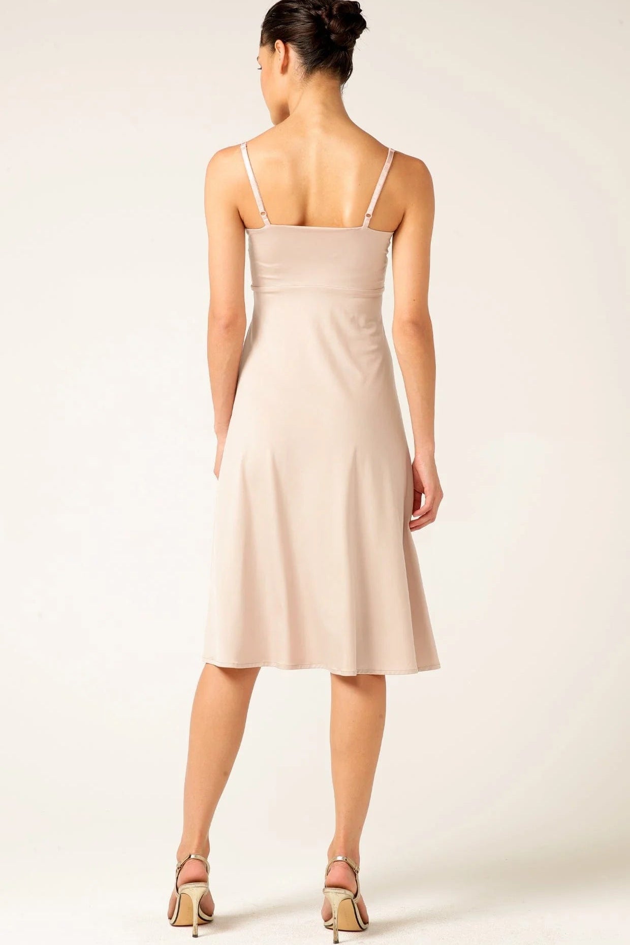 Shop SACHA DRAKE Cross Over Slip Dress, Nude - SACHA DRAKE
