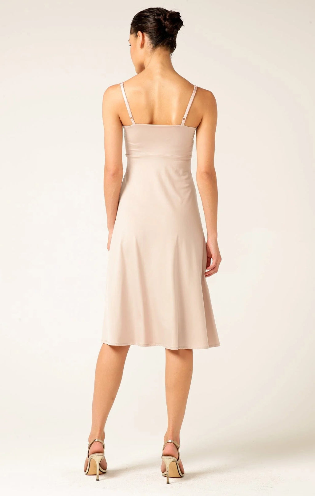 Shop SACHA DRAKE Cross Over Slip Dress, Nude - SACHA DRAKE