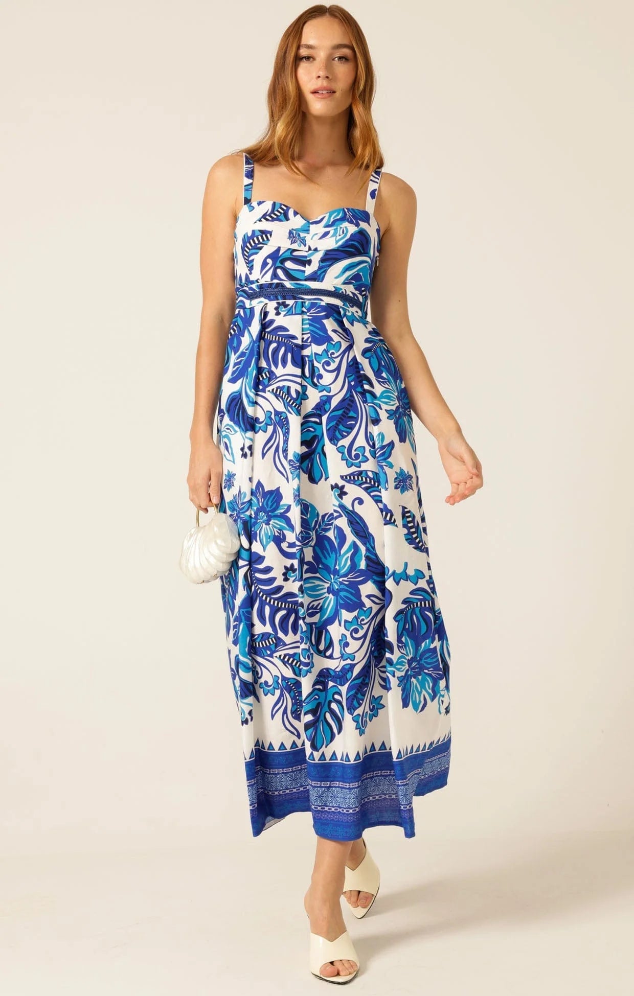 Shop SACHA DRAKE Euro Summer Maxi Dress, Blue Messina - SACHA DRAKE