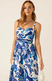Shop SACHA DRAKE Euro Summer Maxi Dress, Blue Messina - SACHA DRAKE
