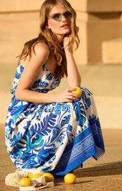Shop SACHA DRAKE Euro Summer Maxi Dress, Blue Messina - SACHA DRAKE
