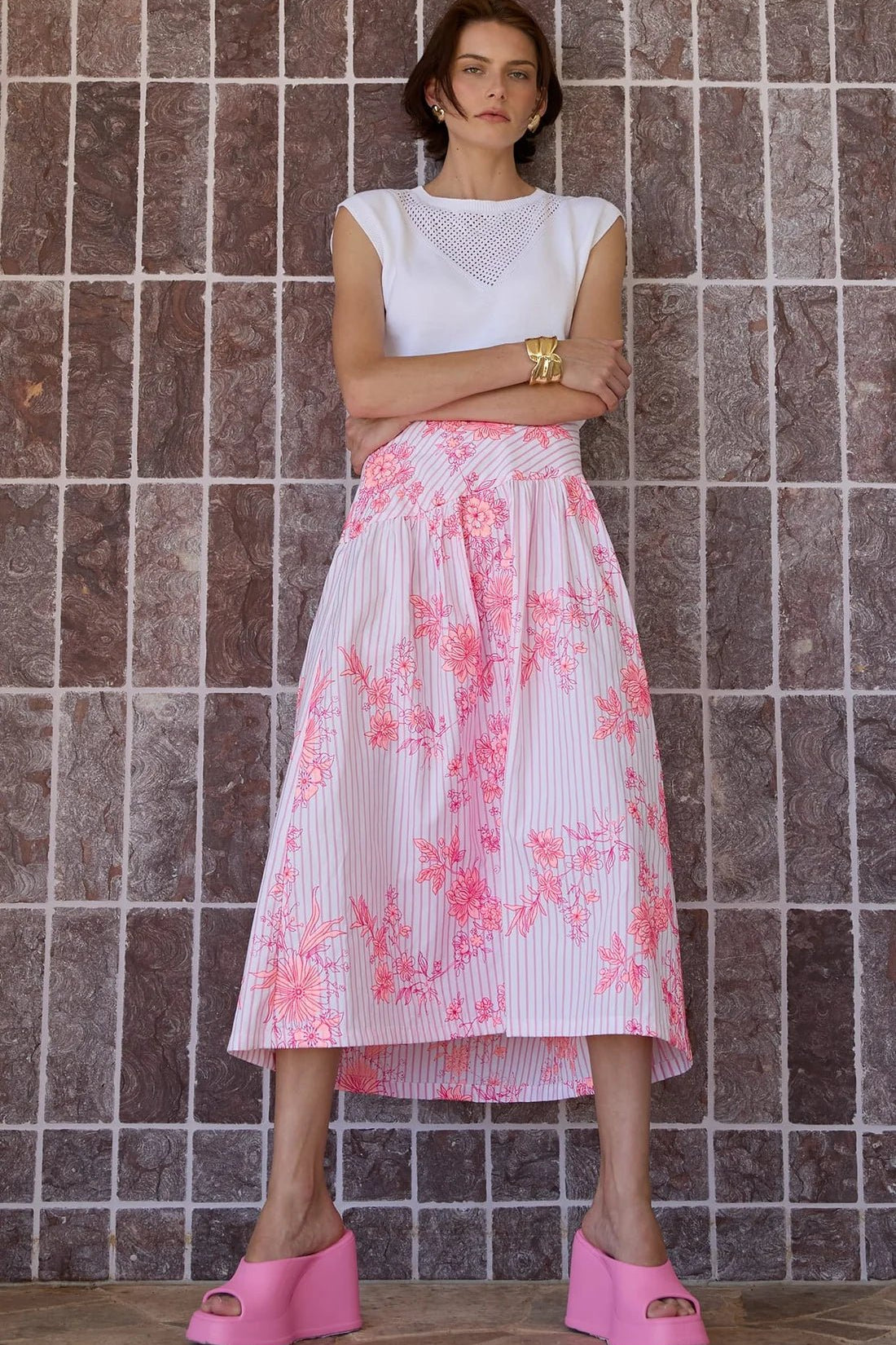 Shop Sacha Drake Ireni Midi Skirt - SACHA DRAKE
