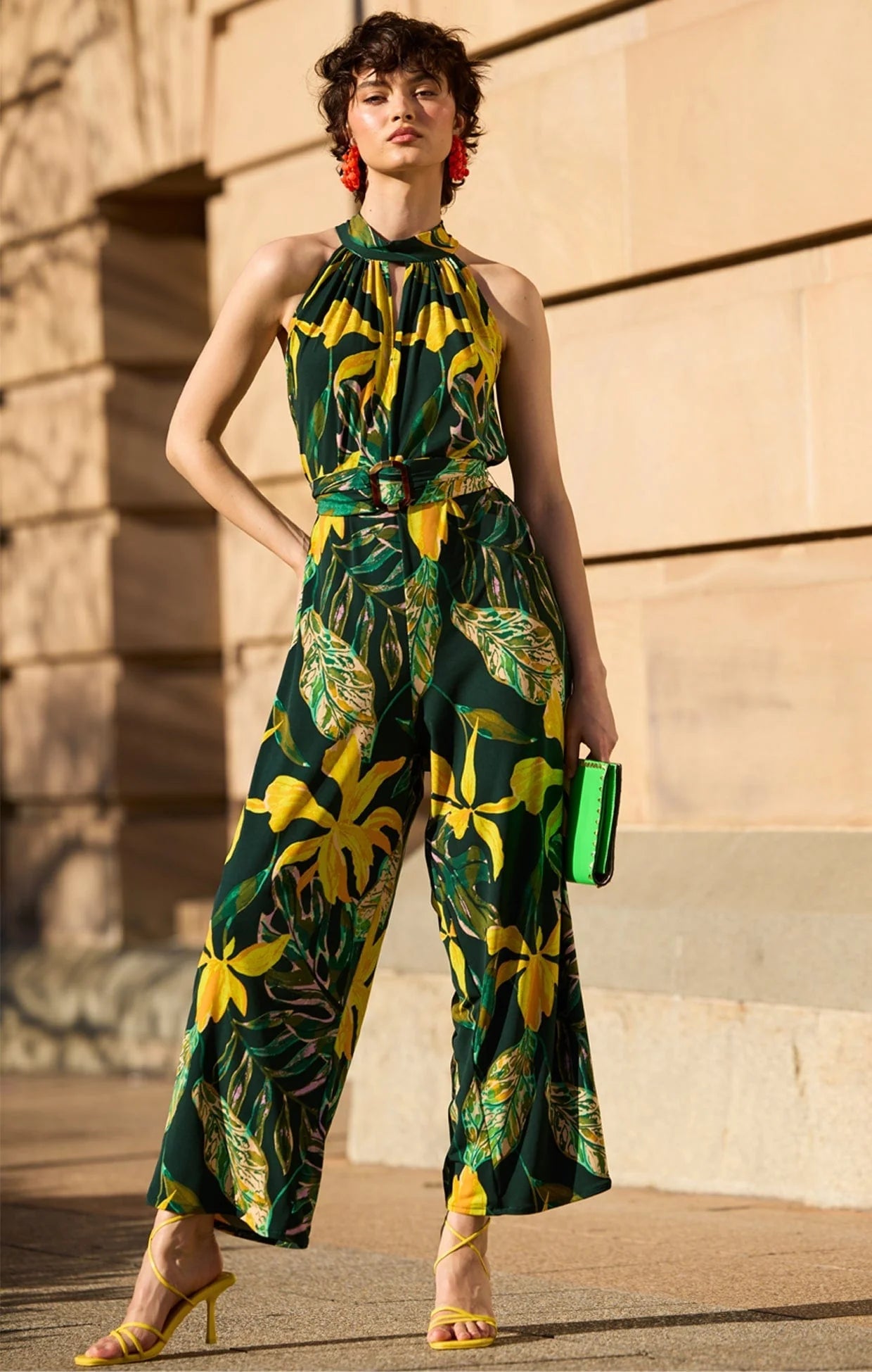 Shop SACHA DRAKE Lemon Lagoon Stretch Jersey Jumpsuit - SACHA DRAKE