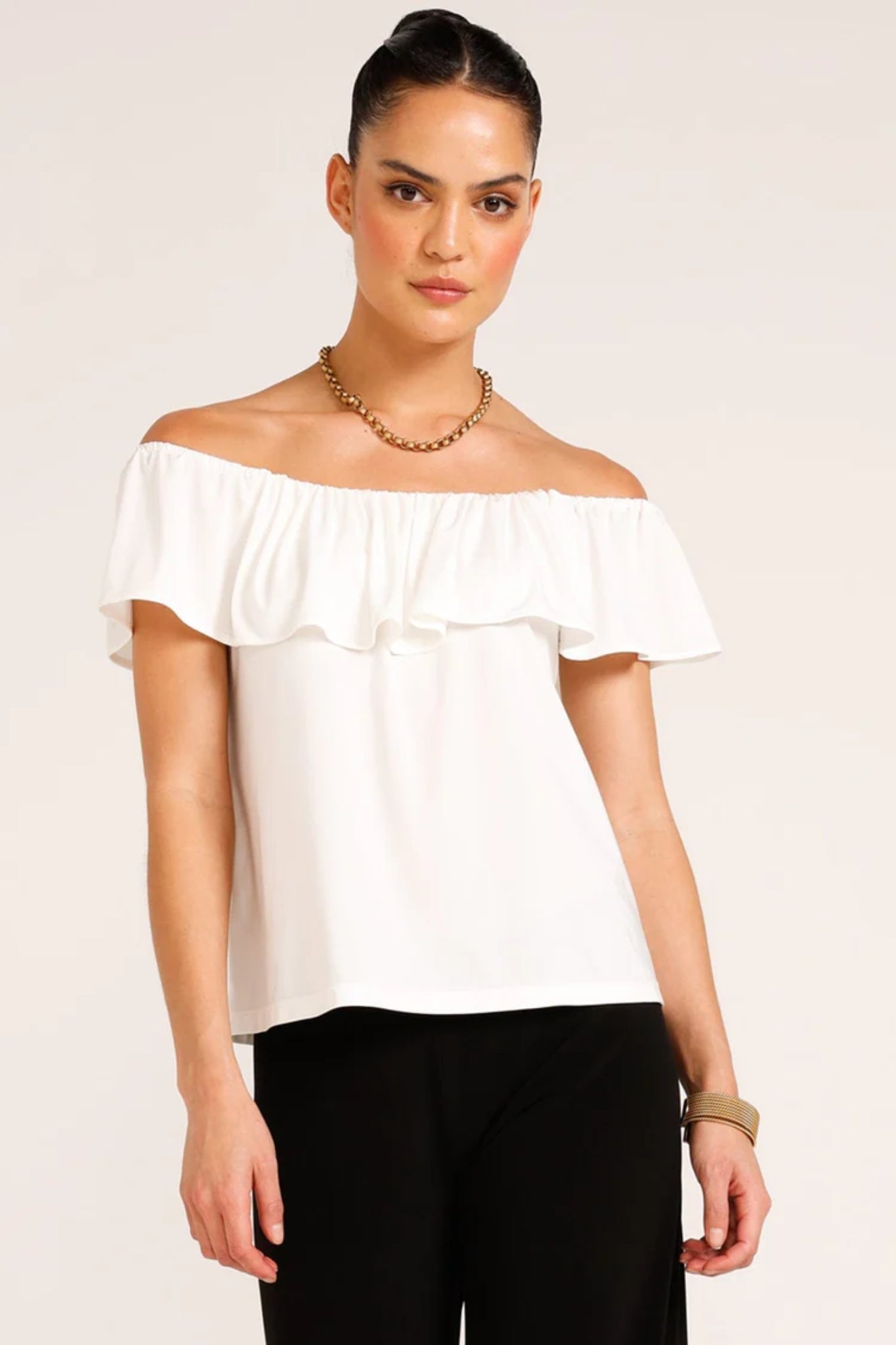 Shop SACHA DRAKE Off Shoulder Frill Top - SACHA DRAKE