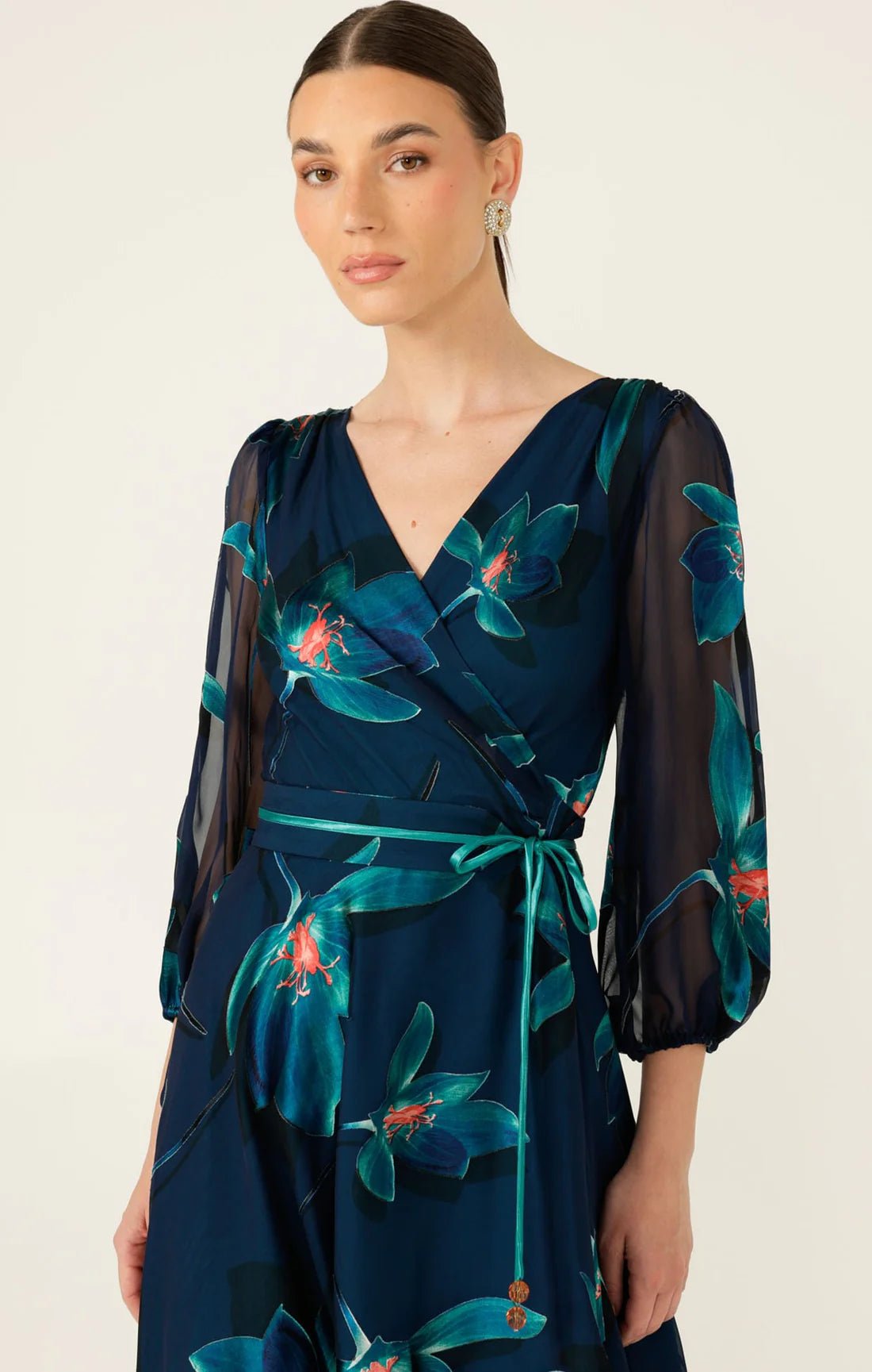 Shop Sacha Drake Pendulum Silk Wrap Dress - SACHA DRAKE
