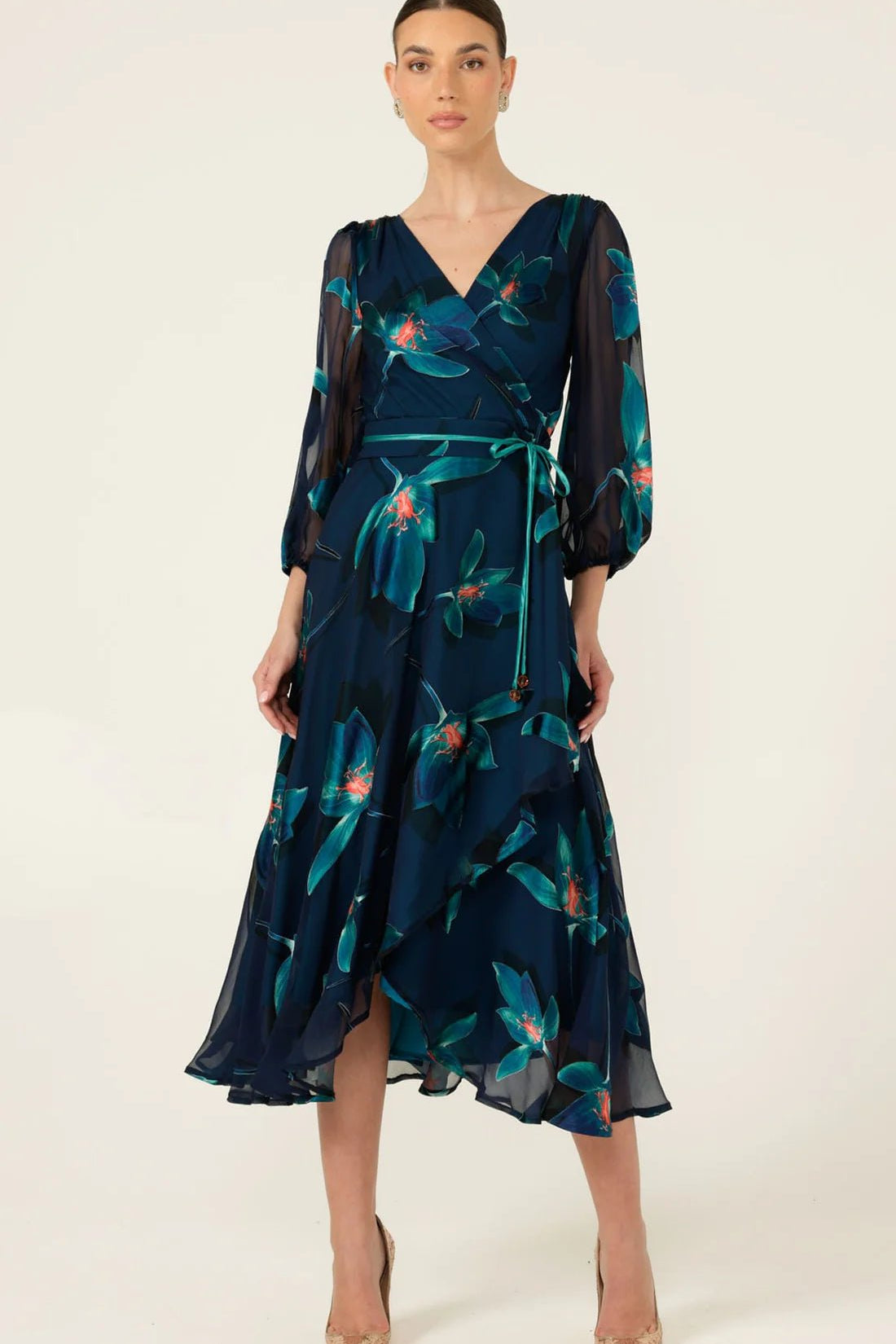 Shop Sacha Drake Pendulum Silk Wrap Dress - SACHA DRAKE