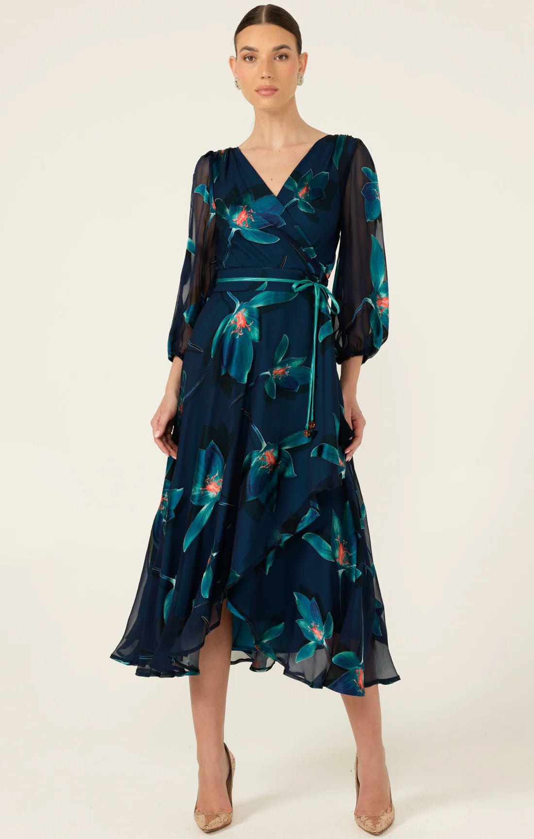 Shop Sacha Drake Pendulum Silk Wrap Dress - SACHA DRAKE