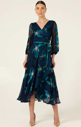 Sacha Drake Pendulum Silk Wrap Dress