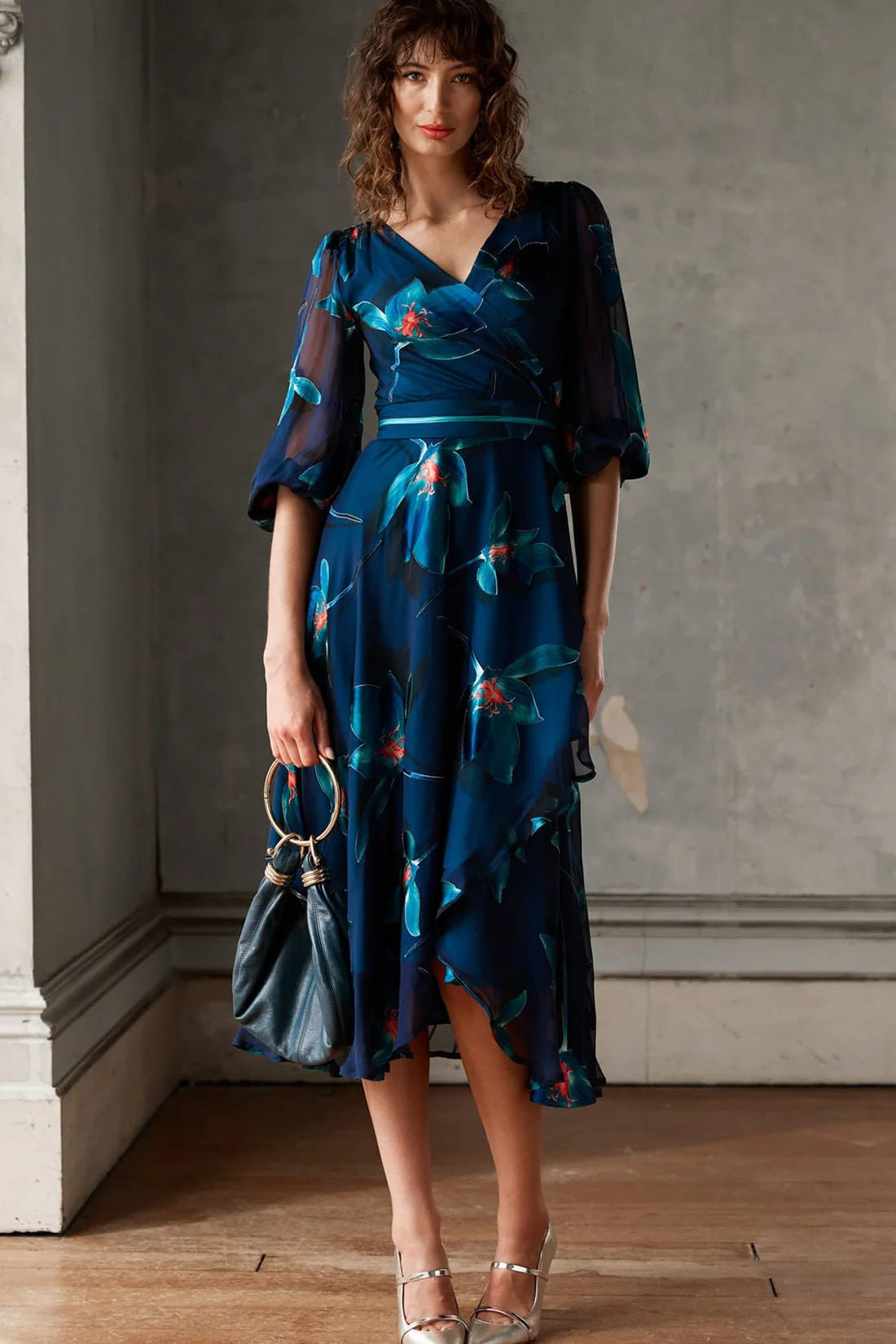 Shop Sacha Drake Pendulum Silk Wrap Dress - SACHA DRAKE