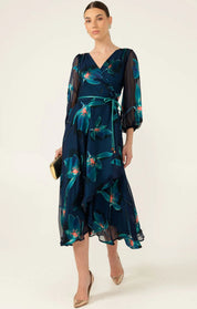 Shop Sacha Drake Pendulum Silk Wrap Dress - SACHA DRAKE