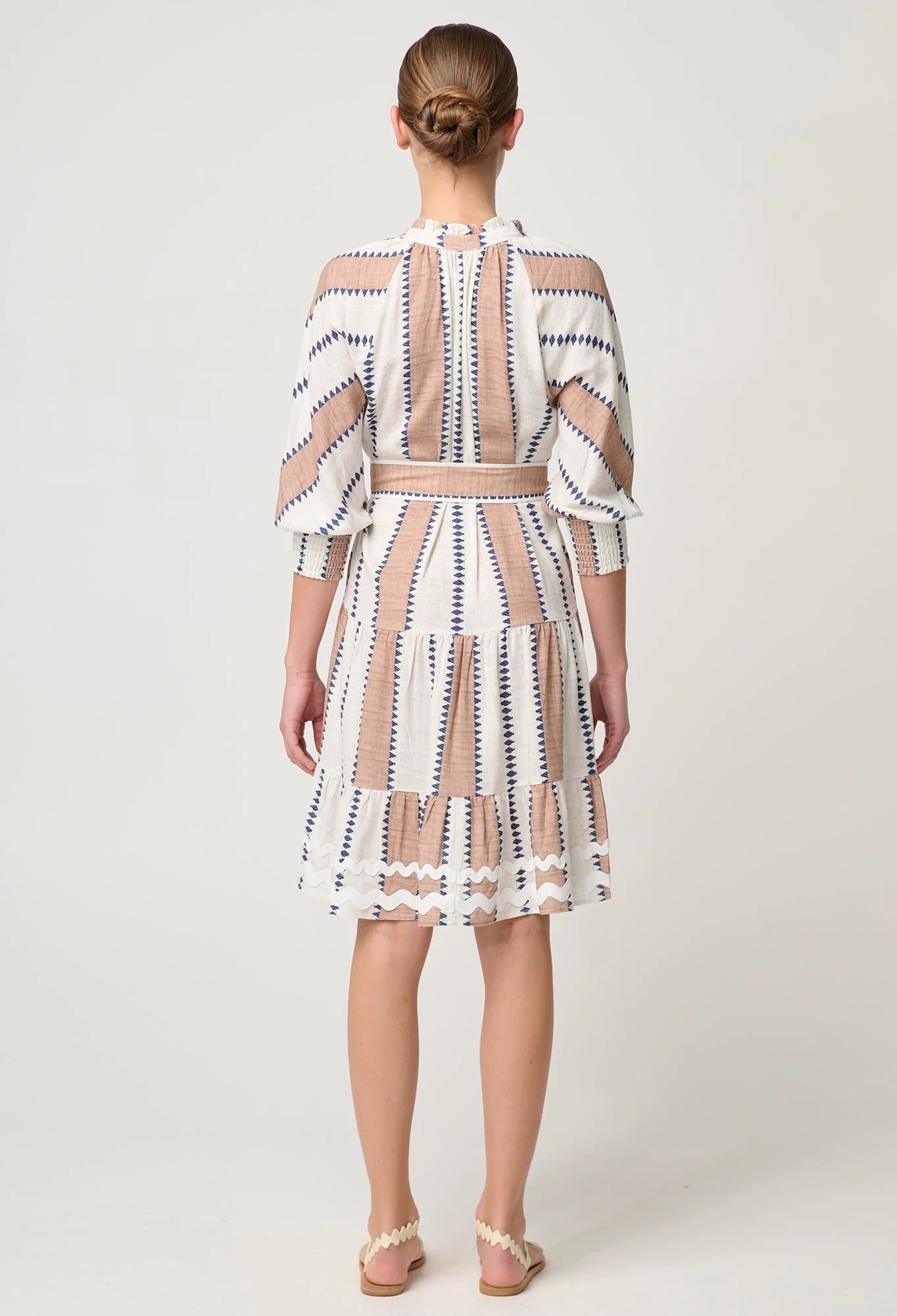 Shop Sanibel Linen Viscose Dress | Cayman Stripe - ONCEWAS