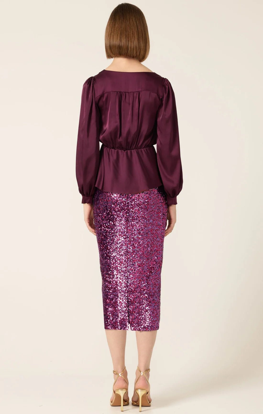 Shop Satin Faux Wrap Top - Sacha Drake