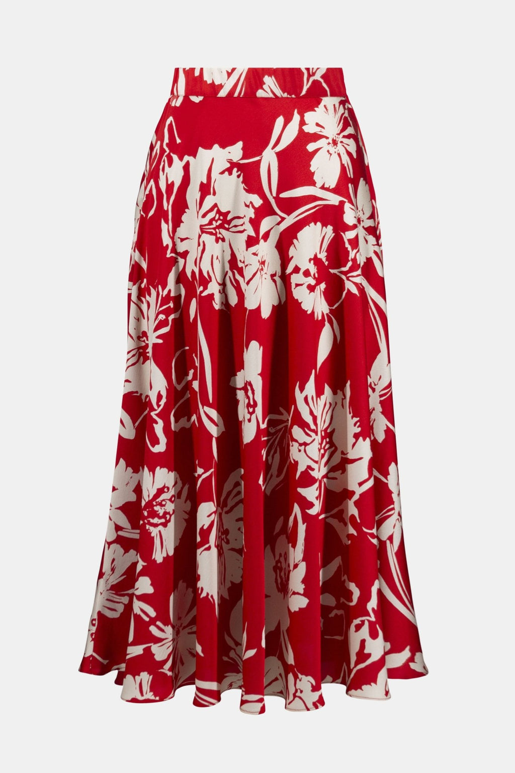 Shop Satin Floral Print A - Line Skirt - Joseph Ribkoff