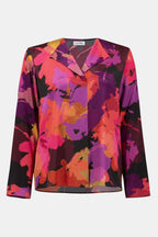 Shop Satin Floral Print Straight Top - Joseph Ribkoff