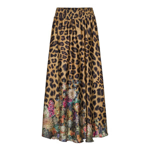 Shop Savannah Skirt | Flower Leopard Print - Karmamia Copenhagen