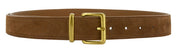 Senso Brianna I Chestnut Calf Suede Leather Belt
