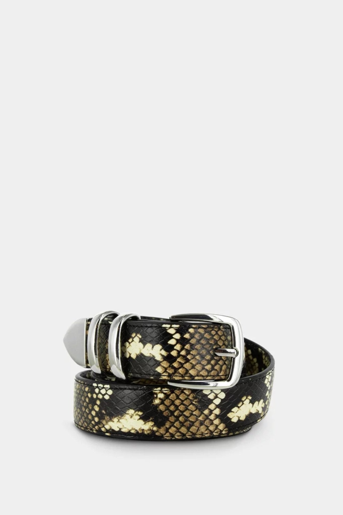 Shop Senso Bessy II Python Snake Print Leather Belt - Senso