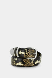 Shop Senso Bessy II Python Snake Print Leather Belt - Senso
