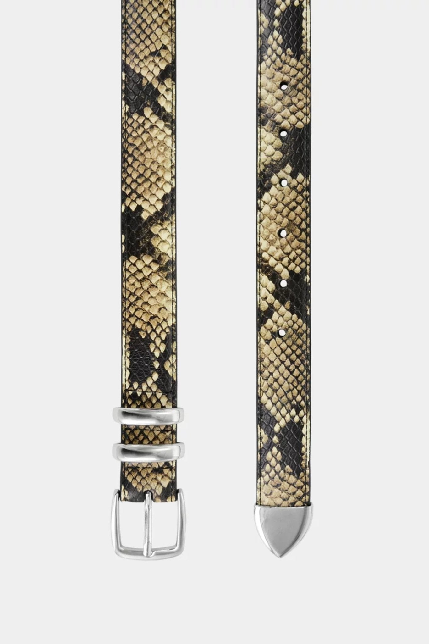 Shop Senso Bessy II Python Snake Print Leather Belt - Senso