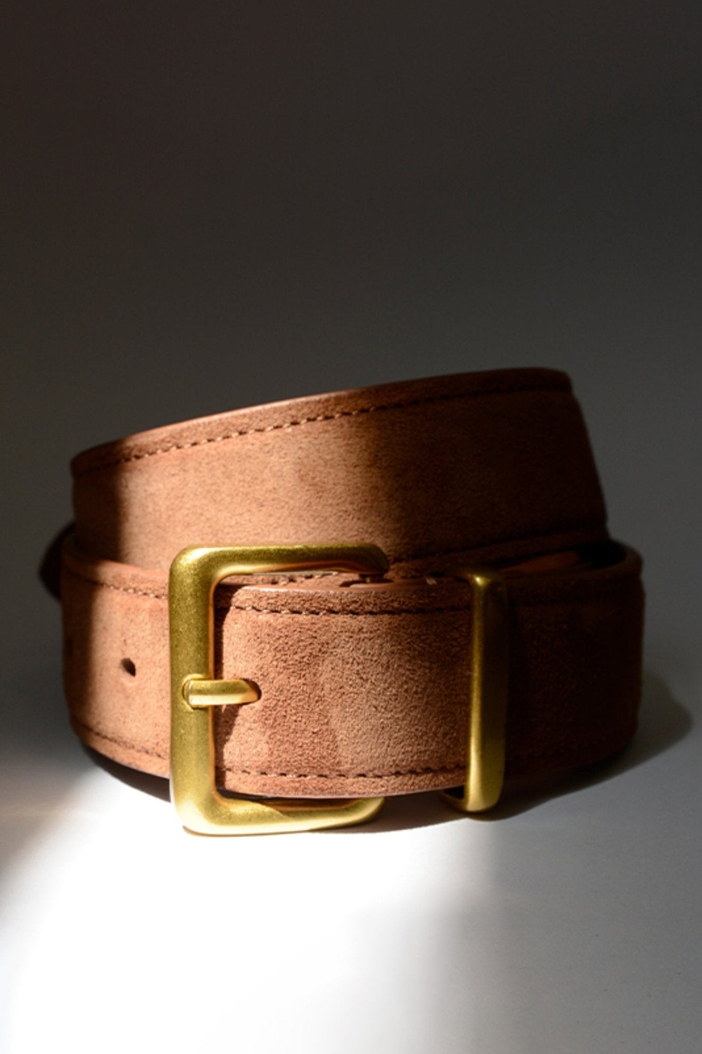 Shop Senso Brianna I Chestnut Calf Suede Leather Belt - Senso