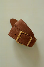Shop Senso Brianna I Chestnut Calf Suede Leather Belt - Senso