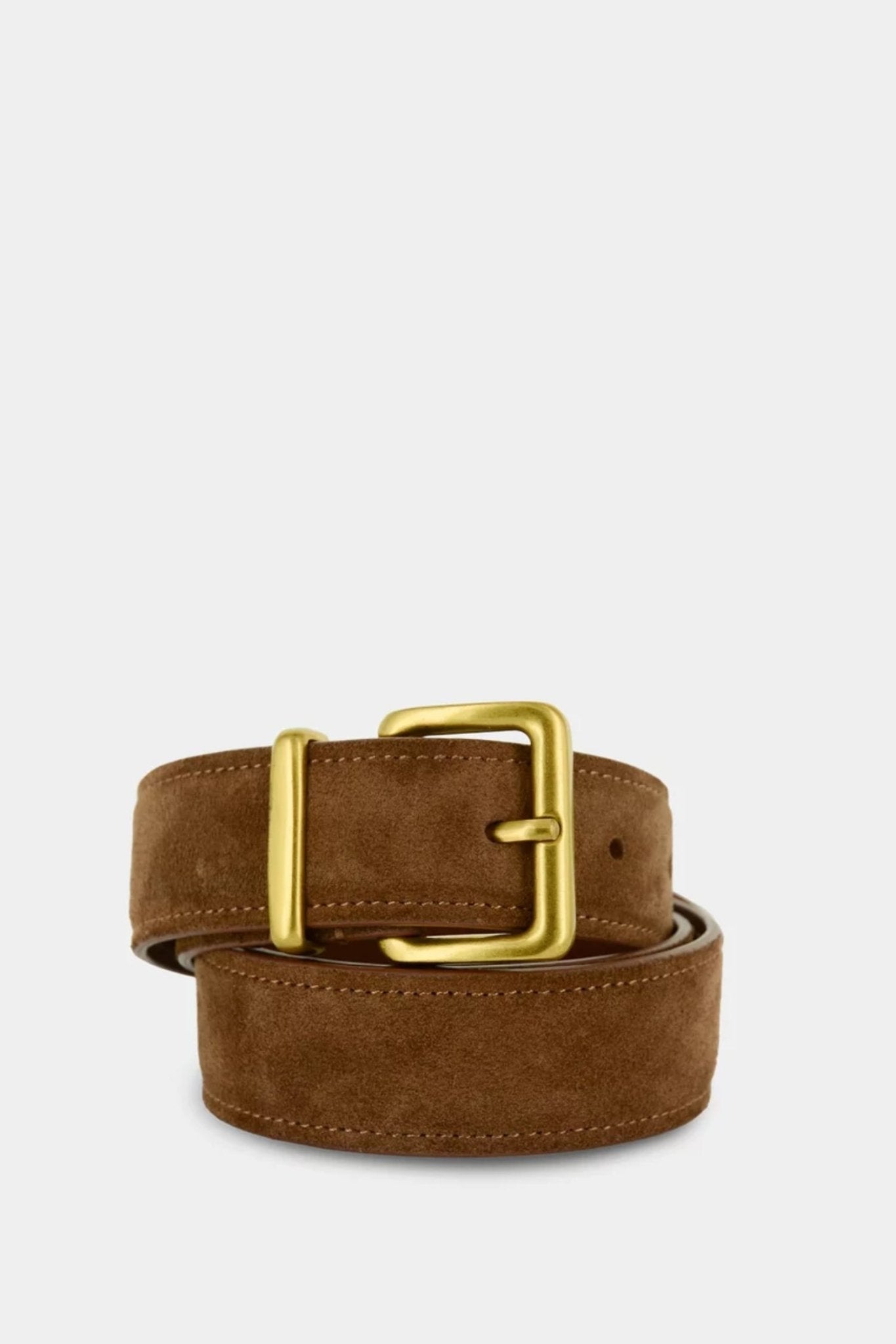 Shop Senso Brianna I Chestnut Calf Suede Leather Belt - Senso