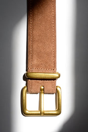 Shop Senso Brianna I Chestnut Calf Suede Leather Belt - Senso