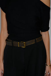 Shop Senso Brianna II Espresso Calf Leather Belt - Senso