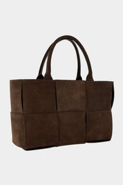 Shop Senso Denver Walnut Calf Suede Leather Tote Handbag - Senso