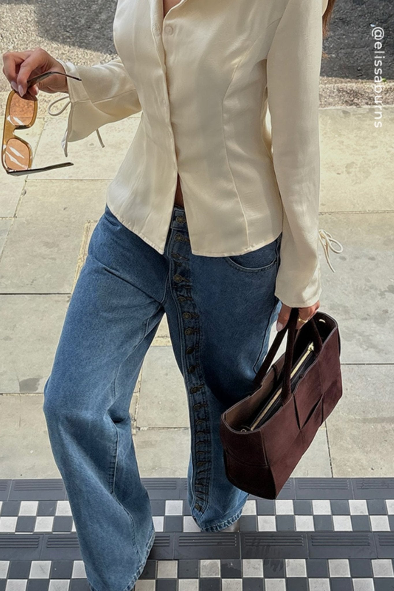 Shop Senso Denver Walnut Calf Suede Leather Tote Handbag - Senso