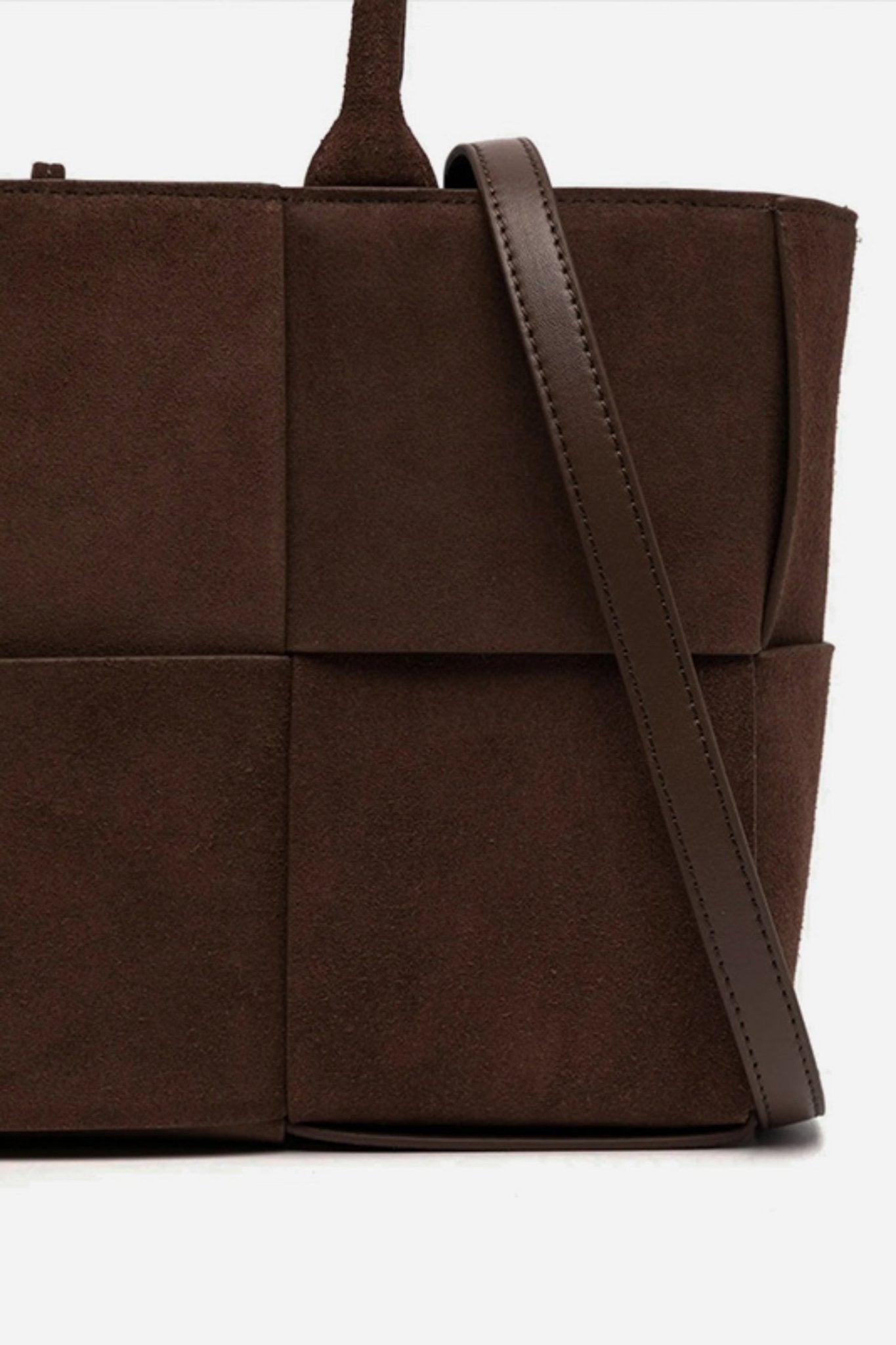 Shop Senso Denver Walnut Calf Suede Leather Tote Handbag - Senso