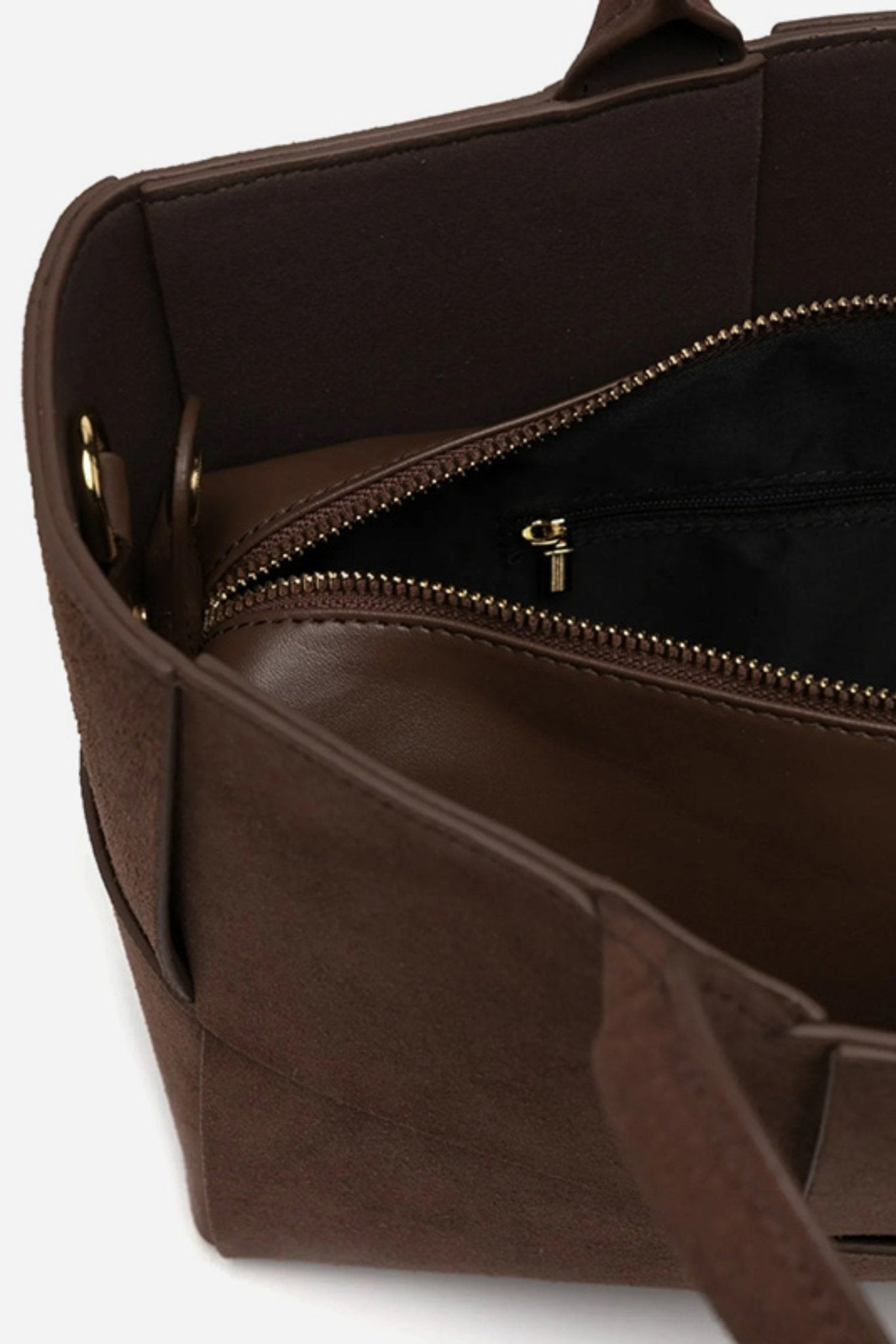 Shop Senso Denver Walnut Calf Suede Leather Tote Handbag - Senso